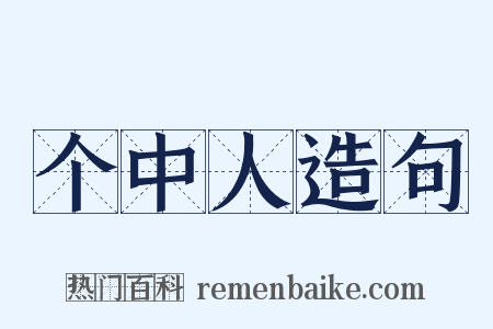 个中人造句是什么意思的图片